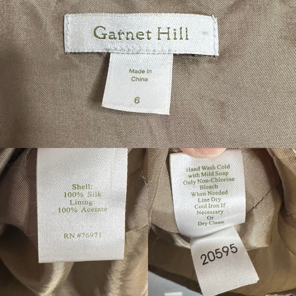 Garnet Hill Silk Floral Paisley Boho Tiered Flounce Dress - Picture 7 of 7